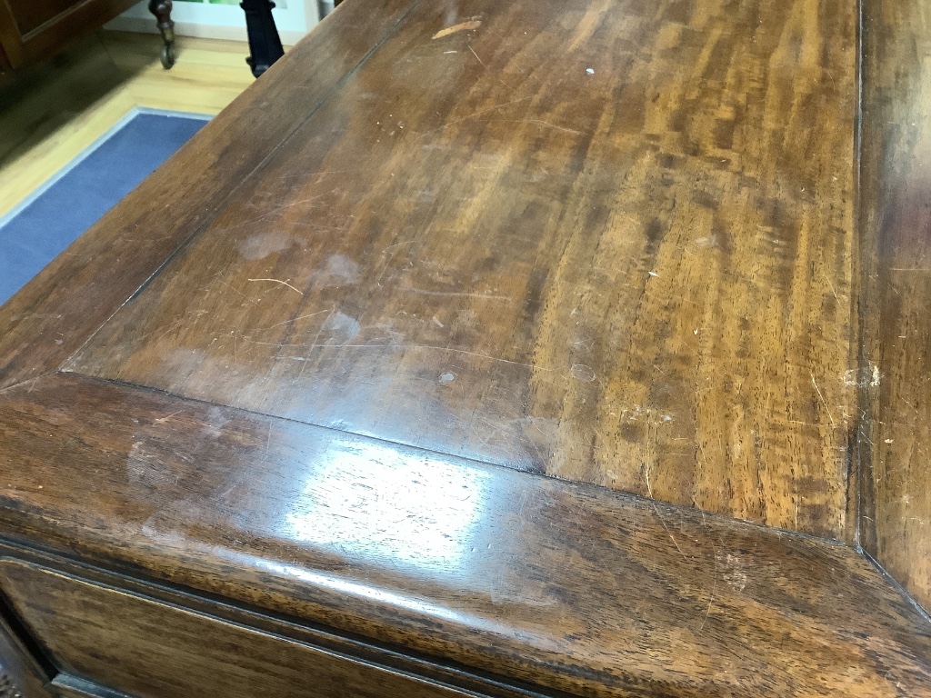 A 19th century Chinese hongmu altar table, width 94cm, depth 43cm, height 83cm